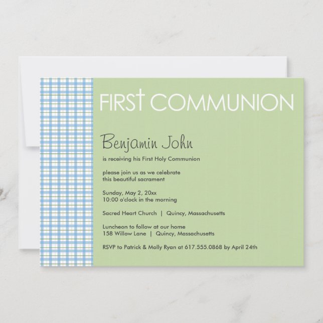 First Holy Communion Invitation (Front)