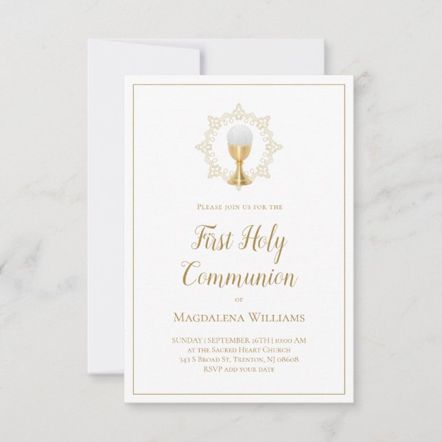 First Holy Communion Invitation (Front)