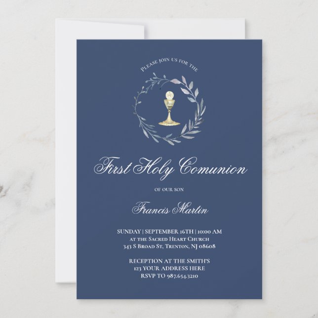 First Holy Communion Invitation (Front)