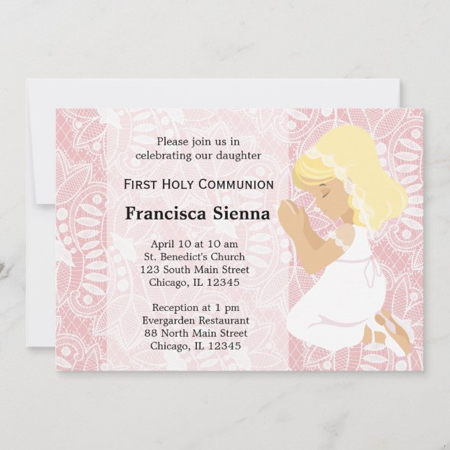 First Holy Communion Invitation (Front)