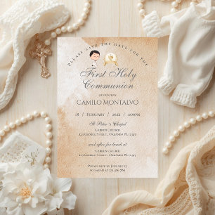 First Holy Communion Invitation for Boy