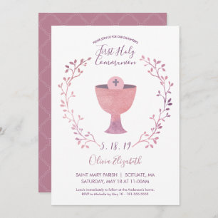 First Holy Communion Invitation - Girl Invite