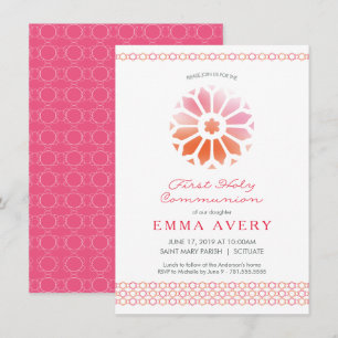 First Holy Communion Invitation, Girl's Invite