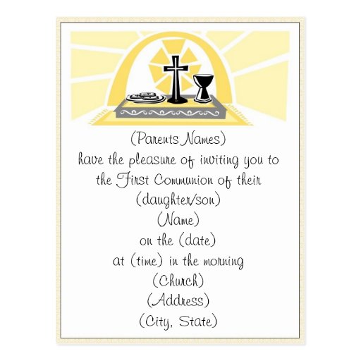 First Holy Communion Invitations Uk 2