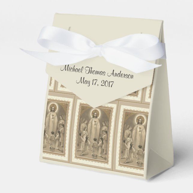 First Holy Communion Jesus Eucharist Traditional Favour Box (Front Side)