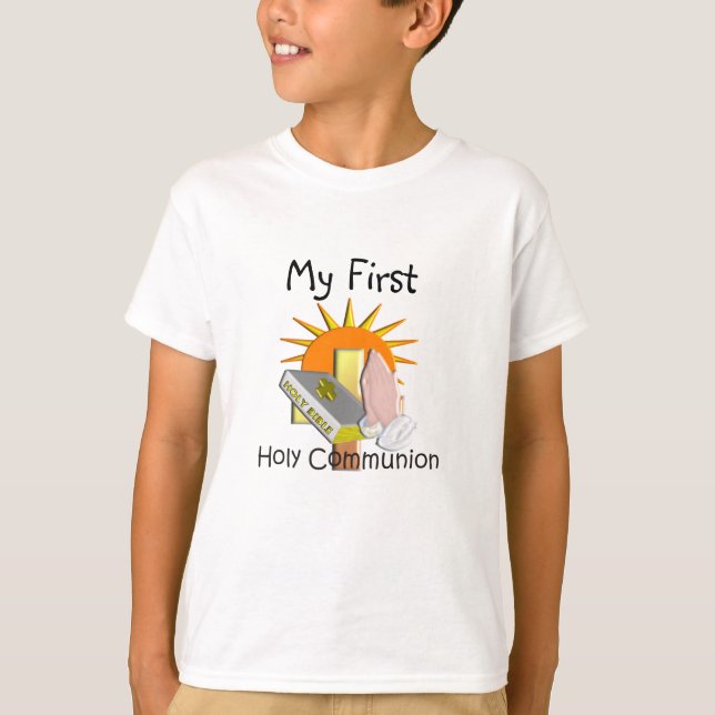 First Holy Communion Kids Gifts T-Shirt (Front)