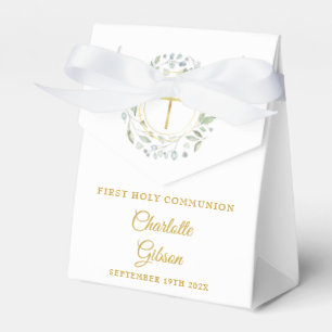 First Holy Communion Laurel Greenery Garland Favour Box