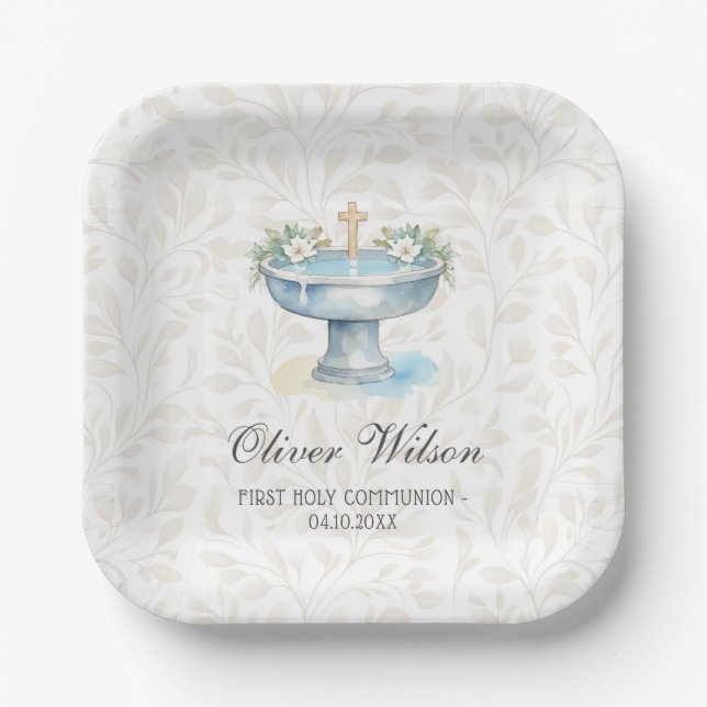 First Holy Communion Paper Plates (Front)