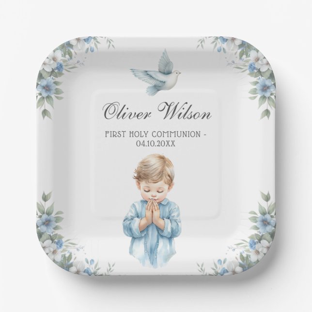 First Holy Communion Paper Plates (Front)