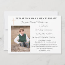 First Holy Communion Photo Invitation