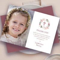 First Holy Communion Photo Pink Rose Flower
