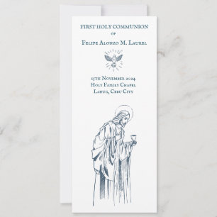 First Holy Communion souvenir and prayer card