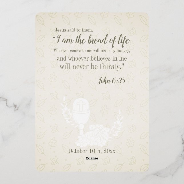 First Holy Communion Thank You Card (Back)