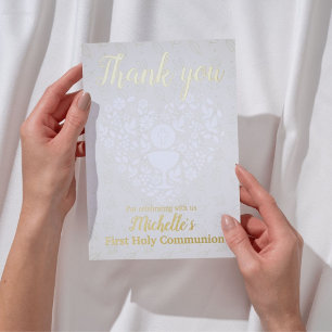 First Holy Communion Thank You Card