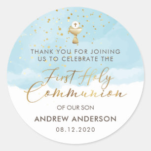 First Holy Communion Thank You Sticker