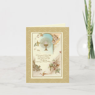 First Holy Communion Traditional Catholic Vintage Card