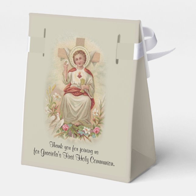 First Holy Communion Traditional Jesus Children Favour Box (Back Side)