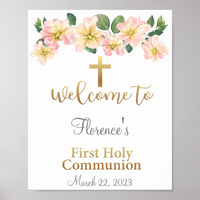 First Holy Communion Welcome Sign, Communion Sign (Front)
