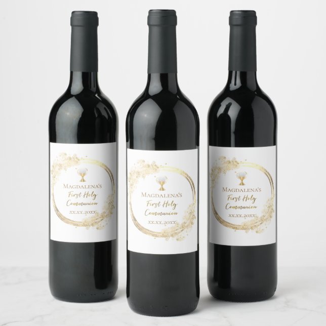 First Holy Communion   Wine Label (Bottles)