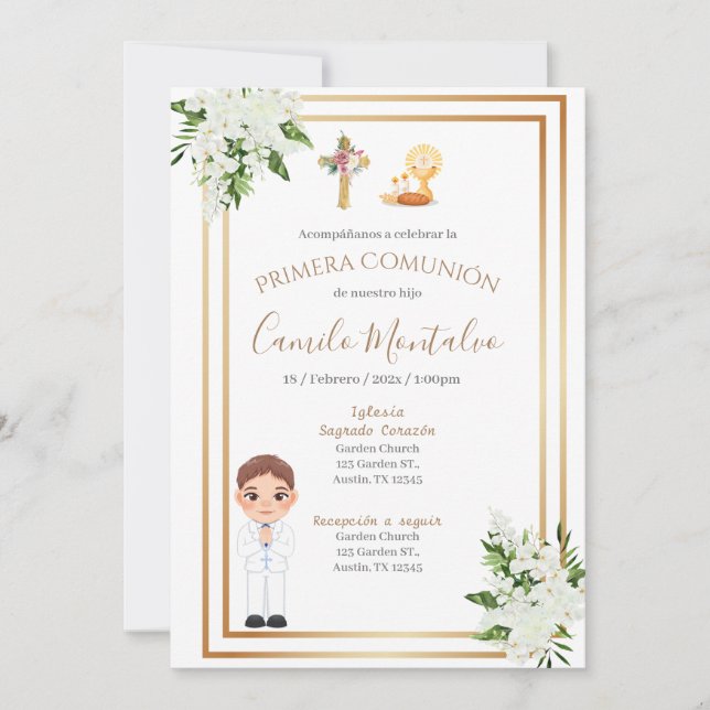 First Holy Comunnion Invitation (Front)