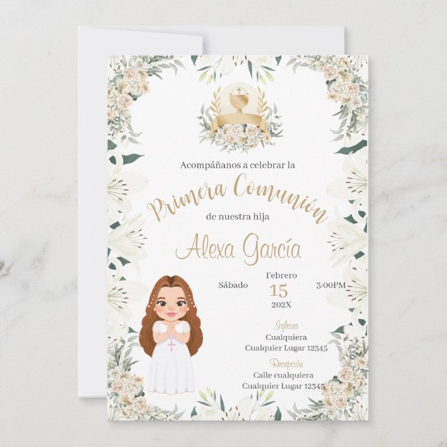 First Holy Comunnion Invitation (Front)