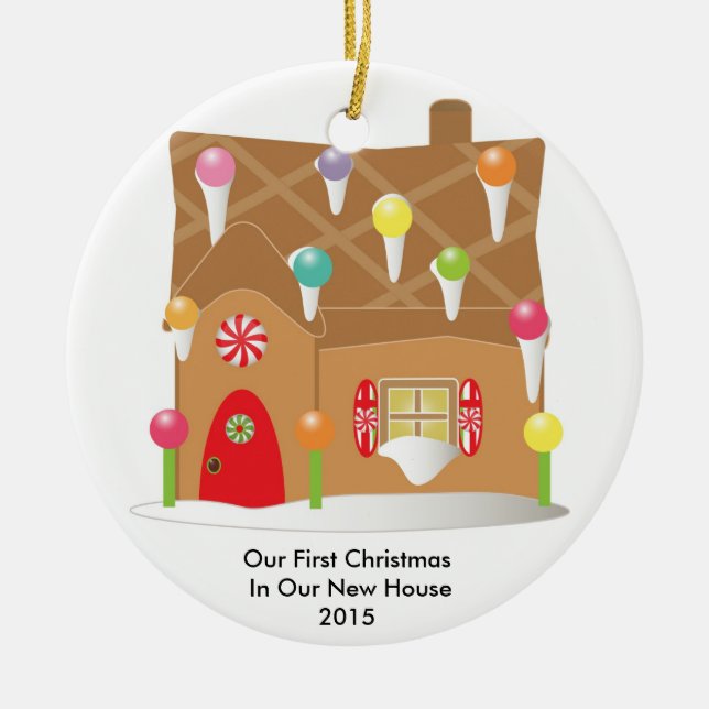 First Home Gingerbread House Ornament (Front)