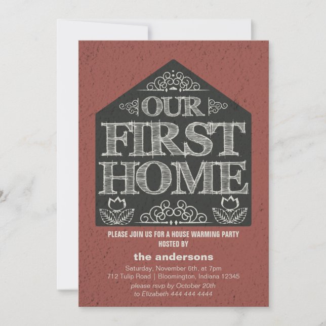 First Home House Warming Party Invitation (Front)