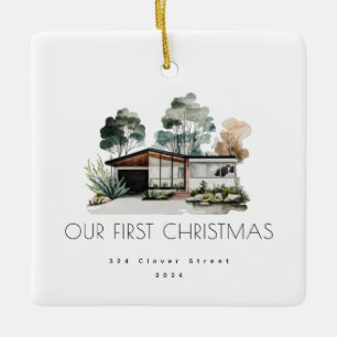 First Home Mid-Century Modern Christmas Ornament