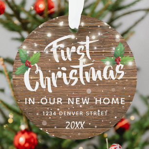 First House Christmas New Home Photo Ornament