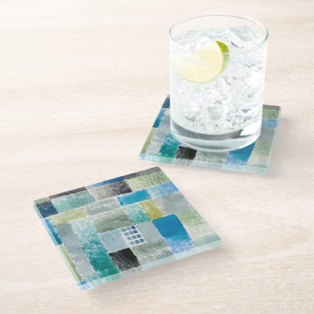 First house in a settlement - Paul Klee - Glass Coaster (Angled)