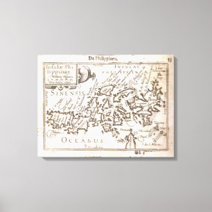 First Individual Map of the Philippines. Vintage. Canvas Print