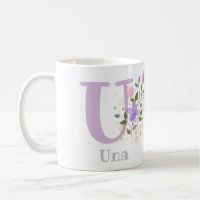 First Initial Plus first Name with Flowers