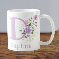 First Initial Plus Name Daphne. Floral Design
