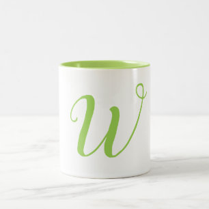 First Initial Two-Tone Coffee Mug