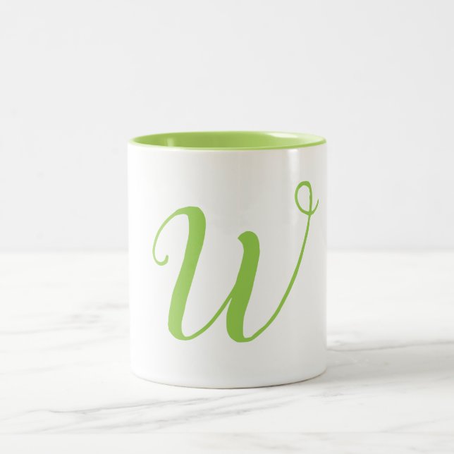 First Initial Two-Tone Coffee Mug (Center)