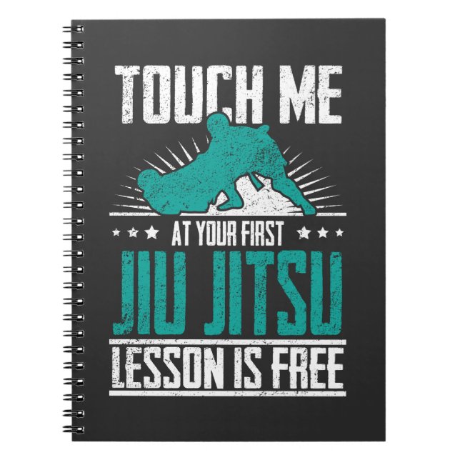 First Jiu Jitsu Lesson Is Free Brazilian BJJ Notebook (Front)