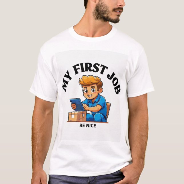 First Job delivery guy T-Shirt (Front)