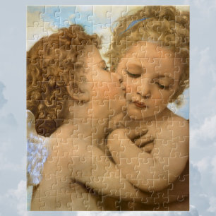 First Kiss (angel detail) by Bouguereau Jigsaw Puzzle