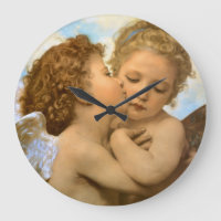 First Kiss (angel detail) by Bouguereau