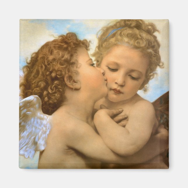 First Kiss (angel detail) by Bouguereau Magnet (Front)