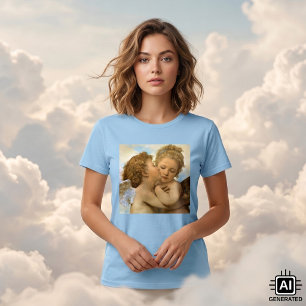 First Kiss (angel detail) by Bouguereau T-Shirt