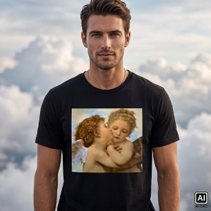First Kiss (angel detail) by Bouguereau T-Shirt