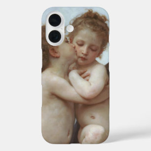 First Kiss by Bouguereau, Vintage Victorian Angels iPhone 16 Case
