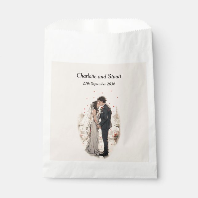 First Kiss Favour Bags (Front)