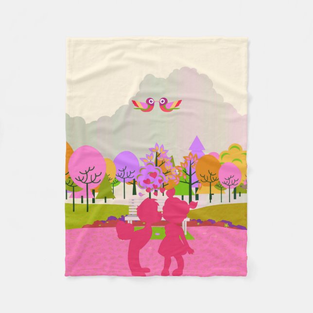 first kiss fleece blanket (Front)