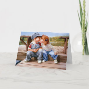 First Kiss Greeting Card