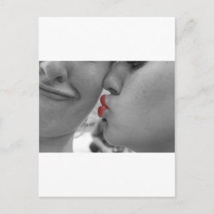 First kiss postcard