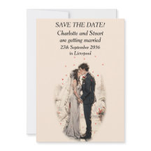 First Kiss Save The Date Card