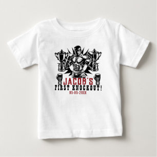 First Knockout Boxing Birthday Party Baby T-Shirt