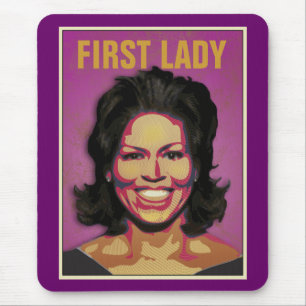 First Lady Michelle Obama Mouse Mat